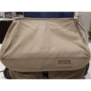 Duluth Trading Co Canvas Messenger Laptop Bag Tan Brown Utility Crossbody
